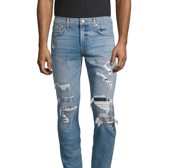 NWOT 7FOR ALL MANKIND RYLEY DISTRESSED JEAN/ITALIAN FABRIC/SOLD OUT ONLINE - Picture 5 of 16